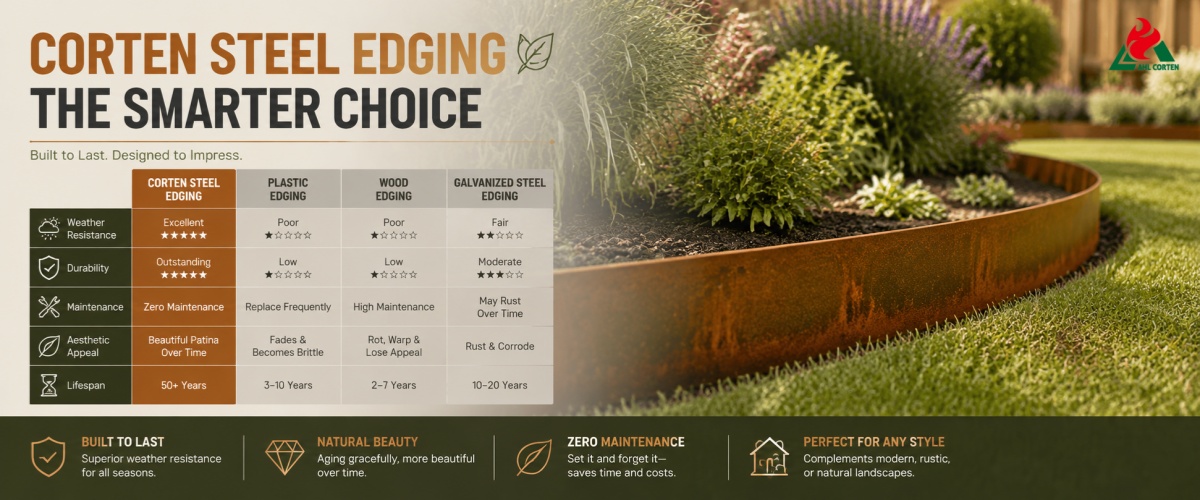 Corten Steel Edging vs. Standard Edging